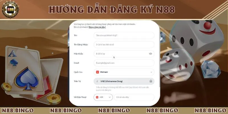 Thực hiện đăng nhập N88 nhanh chóng
