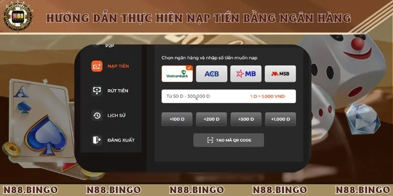 Hướng dẫn 4 bước chuyển tiền vào nhà cái thông qua tài khoản ngân hàng 